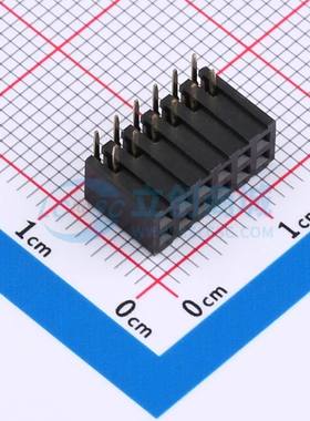 排母 CSFB203-0602A001R1AC 弯插,P=2mm 2x6P 方孔 电子元器件配