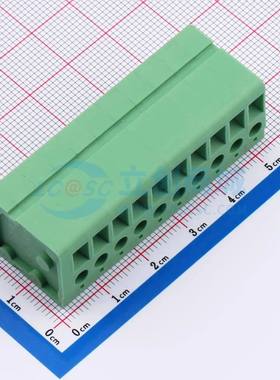 螺钉式接线端子DB105V-5.0-10P-GN-S 插件,P=5mm 1x10P 直插 绿色