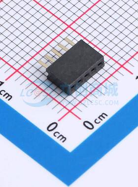 排母 B127N01-0B5P51-H43C24 插件,P=1.27mm 1x5P 方孔 电子元器