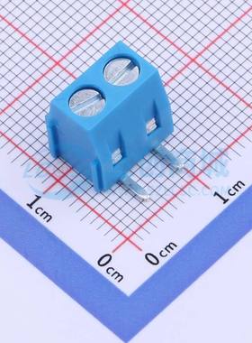 螺钉式接线端子DB127R-5.0-2P-BU-S 弯插,P=5mm 1x2P蓝色