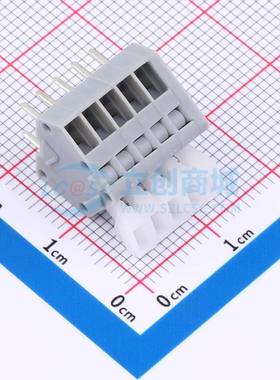 弹簧式接线端子KF240-2.54-5P 插件,P=2.54mm