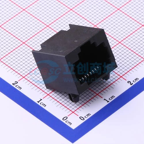 以太网连接器(RJ45 RJ11) RC00417弯插 RJ45插座 带LED