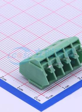 螺钉式接线端子DB103-5.0-5P-GN-S 插件,P=5mm 1x5P 直插 绿色