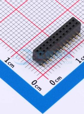 排母 B127M05-0B24P51-H43C48 SMD,P=1.27mm 2x12P 方孔 电子元器