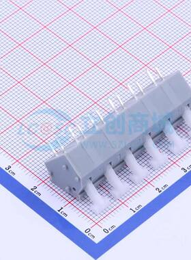 弹簧式接线端子KF243-7.5-6P 插件,P=7.5mm 1x6P 灰色