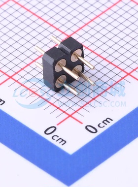 排针 MH254V-12-04-0764-H19 插件,P=2.54mm 2x2P 圆针 原装正品