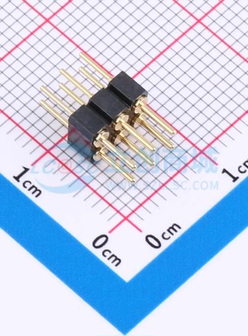 排针 X5521WV-2X03-C46D46-1220 插件,P=2.54mm 2x3P 方针 原装正