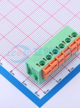 弹簧式接线端子DB142V-5.08-6P-GN 插件,P=5.08mm 1x6P 直插 绿色