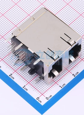 以太网连接器 5569381-1插件 RJ45插座 不带LED 有屏蔽
