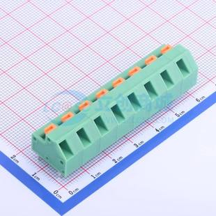 7.62 插件 P=7.62mm 绿色 弹簧式 1x8P 接线端子KF237