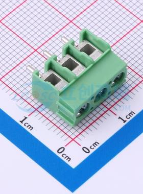 螺钉式接线端子1935174 插件,P=5mm 1x3P 直插 绿色