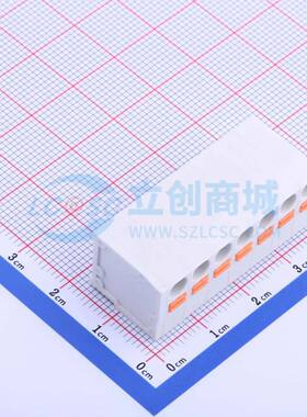 弹簧式接线端子KF239-5.08-7P 插件,P=5.08mm 1x7P 白色