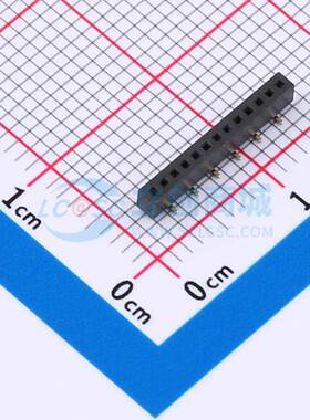 排母 B100N08-0B13P51-H20C28 SMD,P=1mm(交错脚) 1x13P 方孔 电