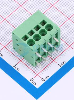 弹簧式接线端子MX205R-3.5-04P-GN01-Cu-A 插件,P=3.5mm 1x4P绿色