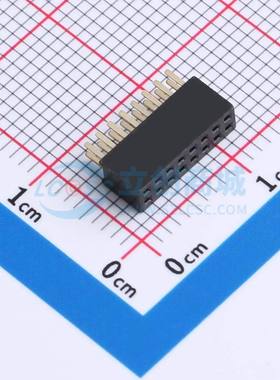 排母 B127M01-0B16P51-H43C24 插件,P=1.27mm 2x8P 方孔 电子元器