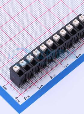 弹簧式接线端子JL212V-SMT-50011BP1 SMD,P=5mm 1x11P 立贴 黑色