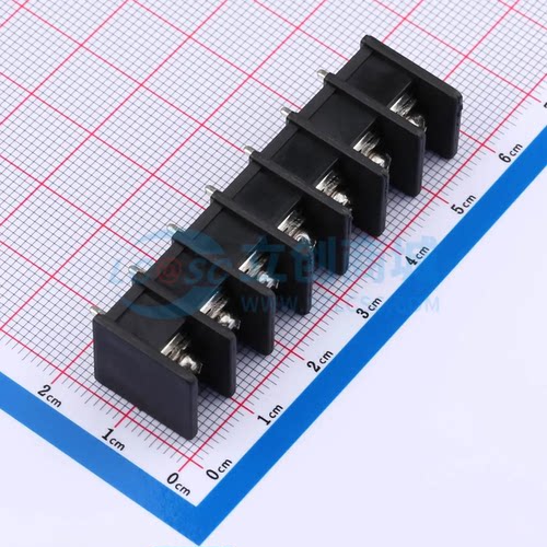 栅栏式接线端子DBT30C-7.62-7P-BK-P 插件7.62mm 1x7P 直针