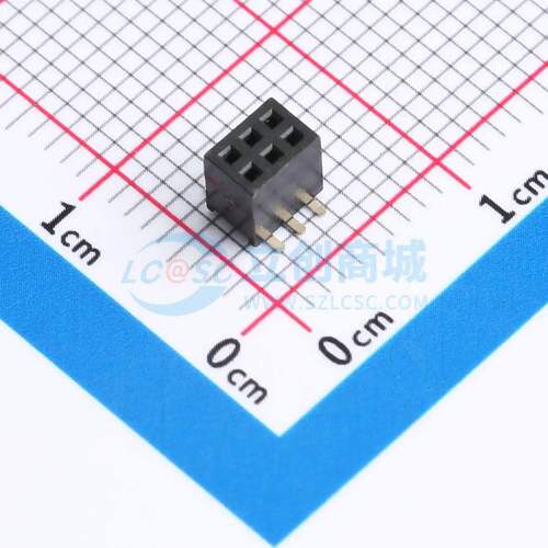 排母 HB-FH7-12723PB2GOW SMD,P=1.27mm 2x3P 方孔 电子元器件配