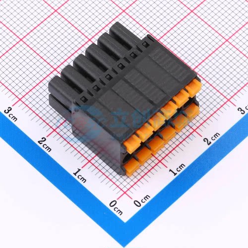 插拔式接线端子MX15EDGKNH-3.5-2*06P-BK01-Cu-A P=3.5mm 2x6P 插