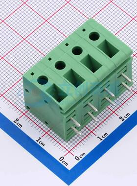 螺钉式接线端子DB105R-7.5-4P-GN-S 弯插,P=7.5mm 1x4P绿色