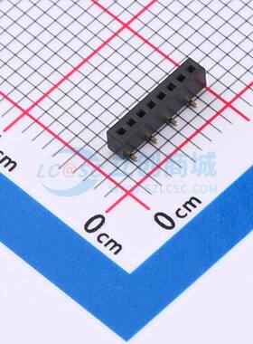 排母 PM1.0-UL2D-8A SMD,P=1mm(交错脚) 1x8P 方孔 电子元器件配