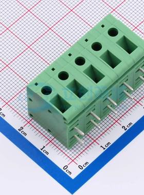 螺钉式接线端子DB105R-7.5-5P-GN-S 弯插,P=7.5mm 1x5P绿色