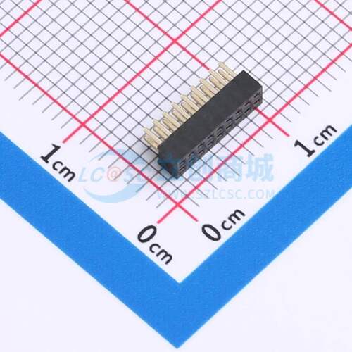 排母 PM1.0-UP1S-9A 插件,P=1mm 2x9P 方孔 电子元器件配单