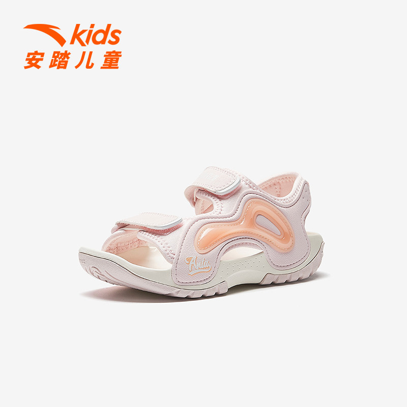 幻影|安踏儿童女小童沙滩鞋2025款舒适防滑露趾沙滩凉鞋潮商场款