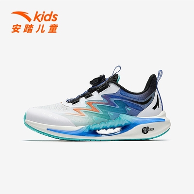 安踏儿童2025夏季新款男童7.0犟弹旋钮运动跑步鞋