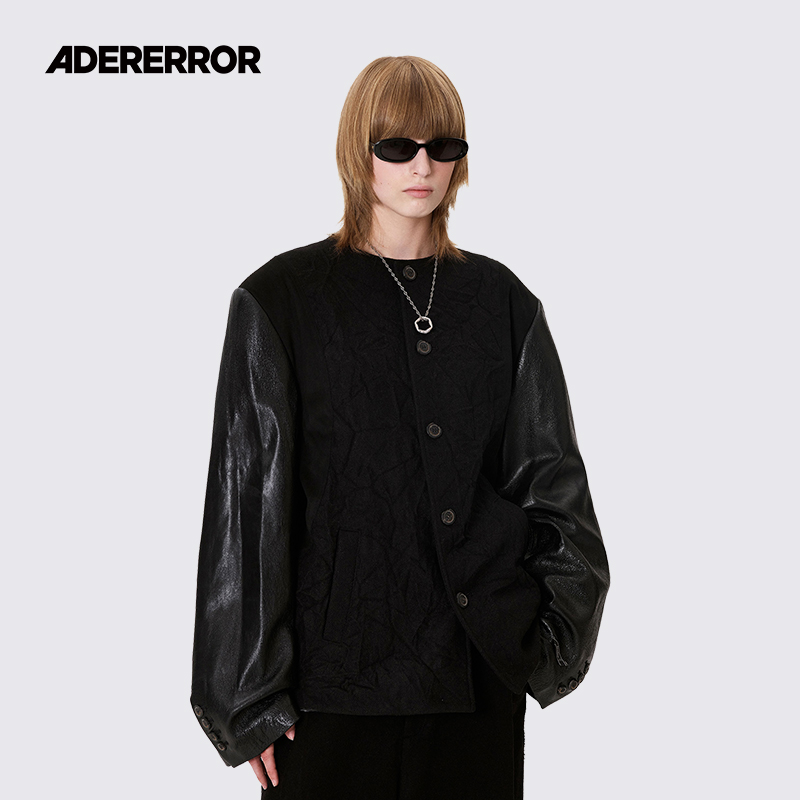 ader底部衬衫微宽松款圆领夹克