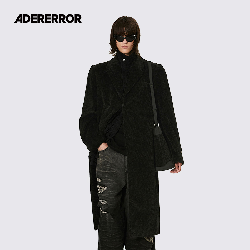 ADERERROR翻领灯芯绒大衣
