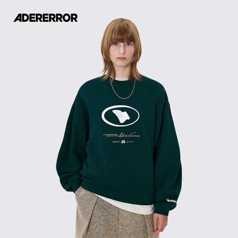 ADERERROR刺绣宽松圆领卫衣