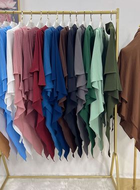 中东迪拜土耳其纯色大头巾Dubai Turkish Turban Solid Hijabs