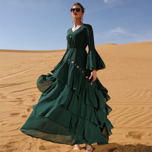 Abakya Dubai Turkey Muslim Fashion Hijkab Dress Kaftan Islam
