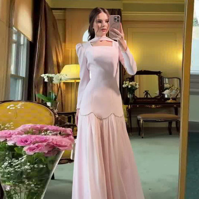 Arab Women Robe阿拉伯沙特马来迪拜镶钻长袍礼服连衣裙女