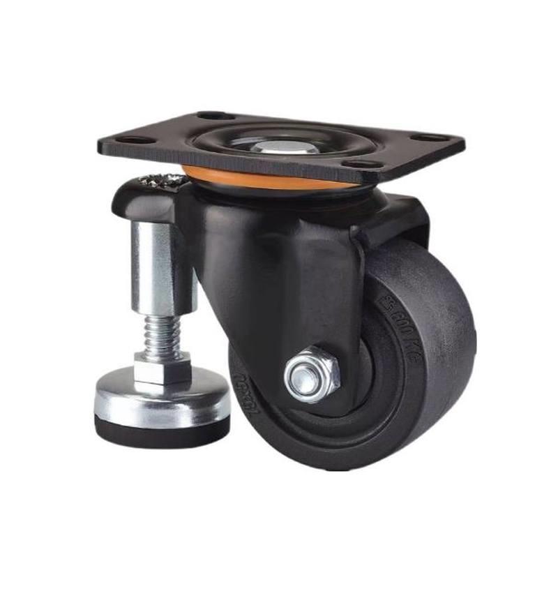 替代怡合达同款 3寸2.5寸重型调节脚轮CLU07-D75-BC/D63-BC带脚杯