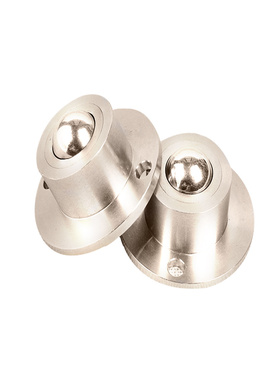 钢制万向球 QDA21-D27/D30/D39/D48 车削型 法兰式钢珠滚轮牛眼轮