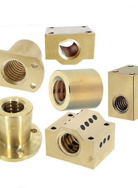 替代米思米 MTSCR16/20/25梯形丝杆铜螺母丝杠用螺帽方法兰型现货