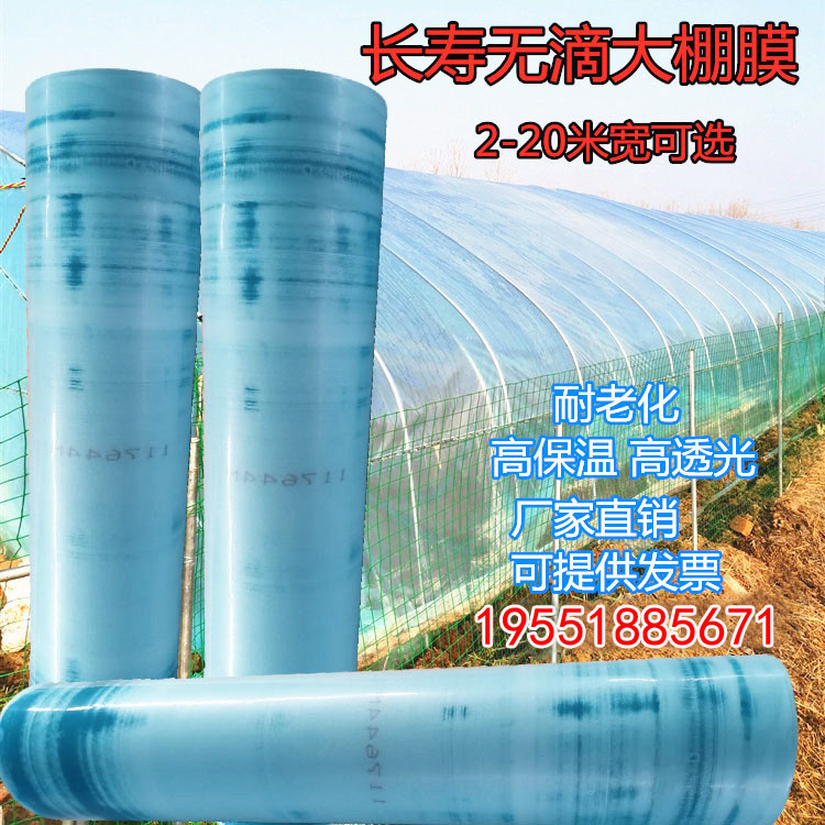 加厚薄膜无滴膜保温长寿大棚膜透明塑料布农用葡萄蔬菜养殖膜整卷