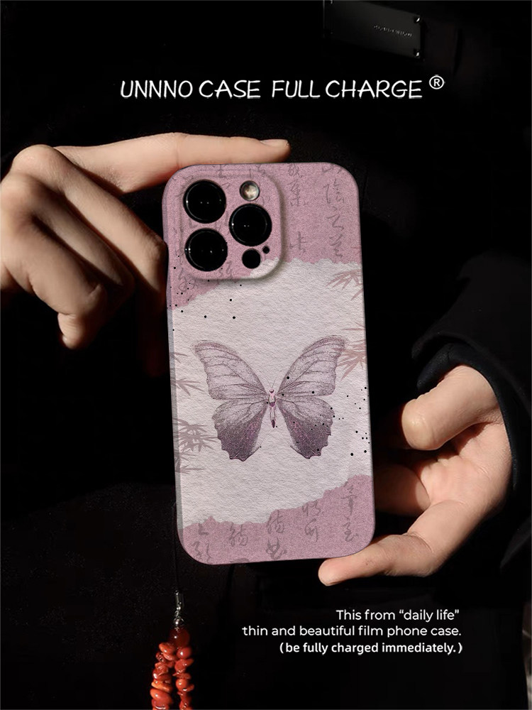 【UNNNOCASE逃离日常】适用苹果iPhone15promax手机壳蝴蝶新款15pro防摔苹果14全包14promax透明不发黄保护套