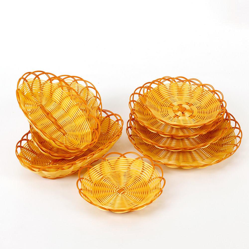 篮子收纳筐水果盘子手工编织