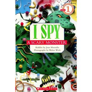 学乐分级读物原版书ISpy英语绘本我发现一只可怕的怪物亲子共读简马佐洛创作沃尔特威克插画适合36岁儿童培养观察力词汇量解决