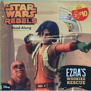 英语原版书义军崛起系列伊兹拉的伍基人救援STARWARSREBELS科幻冒险故事彩色插图版带CD适合710岁儿童亲子共读培养勇气与智慧