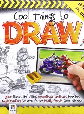 酷玩绘画原版书英语儿童绘画教程stepbystep创意绘画指南适合710岁儿童学习绘画基础知识和技巧包含多种主题如恐龙太空机器等循