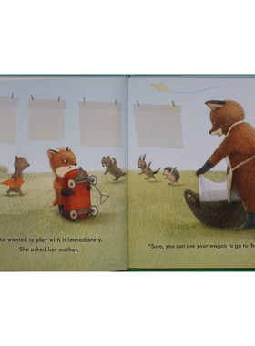 英语原版绘本露西的红色小推车讲述了一个关于责任和成长的温馨故事适合36岁儿童亲子共读通过露西的经历孩子们可以学习到帮助他