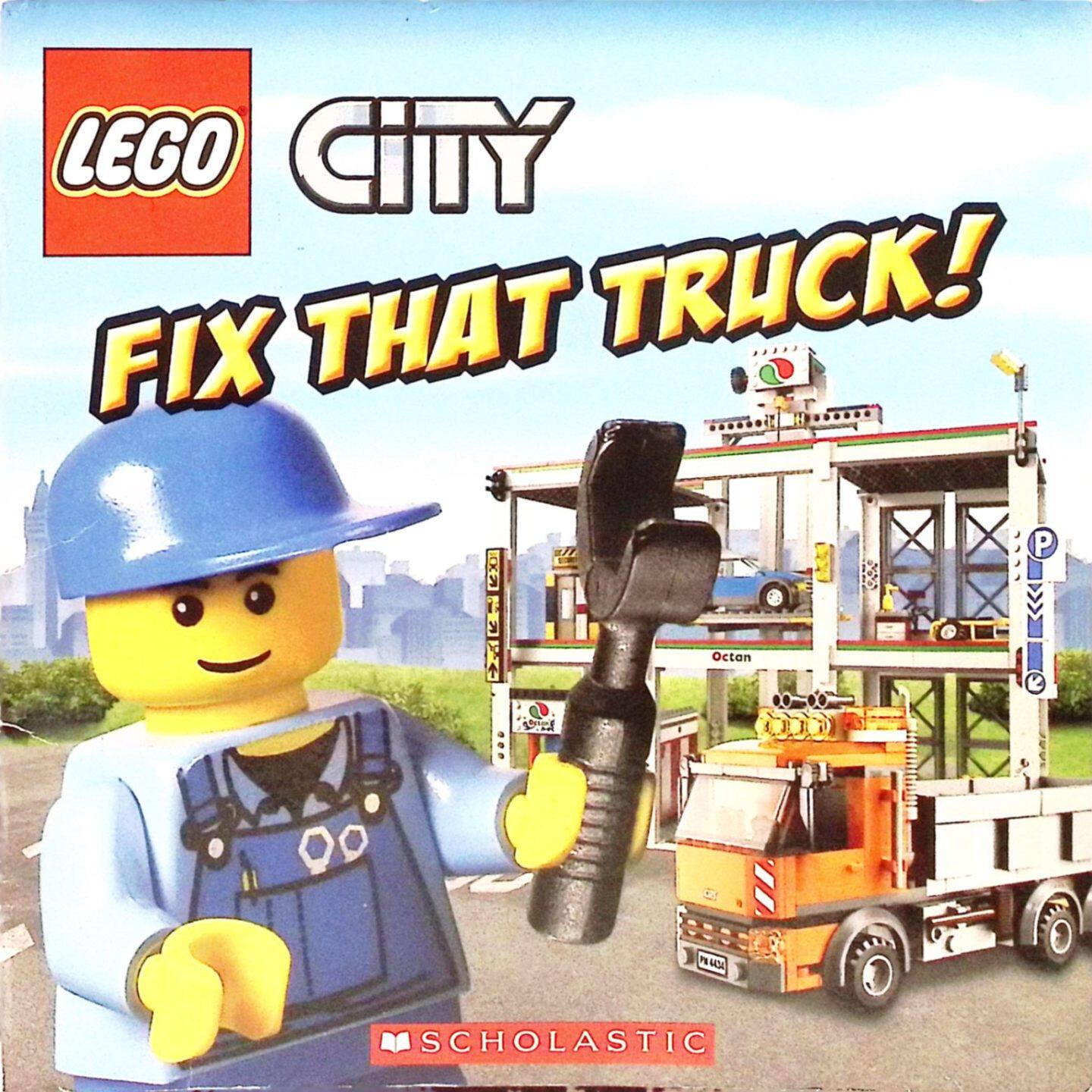乐高城市原版书FixThatTruck英语绘本讲述小男孩在爸爸修理厂帮忙的趣味故事激发孩子对汽车机械的兴趣适合36岁亲子共读