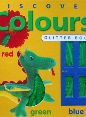 英语原版书闪光书系列Discover颜色认知绘本适合02岁低幼儿童启蒙通过红色汽车黄色香蕉等生动图画帮助孩子认识红黄蓝绿等颜色并