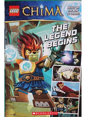 乐高气功传奇原版书英语绘本TheLegendBegins讲述Chima王国中狮子部落Laval和鳄鱼部落Cragger的友谊冒险故事适合710岁儿童培养