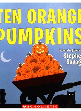 英语原版书十个橙色南瓜StephenSavage绘本科数启蒙亲子共读万圣节主题儿童绘本学乐出版社出版适合36岁儿童数字认知和倒数概念
