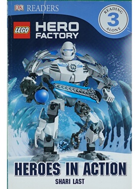 DK读者系列原版引进英语绘本行动中的英雄乐高英雄工厂冒险故事适合710岁儿童阅读的科幻冒险绘本讲述机器人英雄维护宇宙和平的